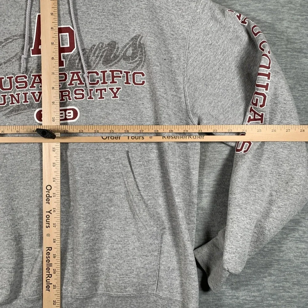 Azusa‎ Pacific Cougars Hoodie Sweatshirt Mens Large Gray NCAA College Champion